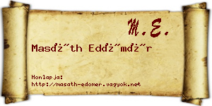 Masáth Edömér névjegykártya